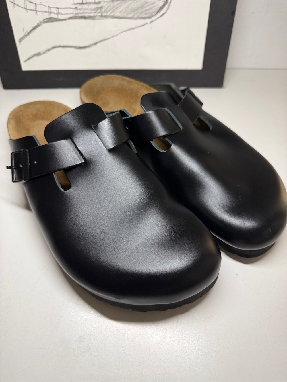 Birkenstock Boston buckle-embellished slippers Men’s Size US 11